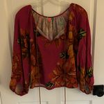 Farm Rio  Women’s Floral Tiered Tie Front Blouse Photo 1