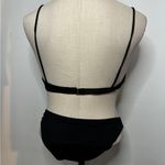 Black Cutout Swimsuit with bronze detail one piece open back Xs Photo 2