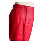 Andrew Marc  Red Vintage 80s Leather Skirt Size 14 Photo 6