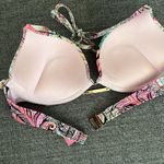 Victoria's Secret  34A RARE Bombshell Halter Bikini Top  paisley Multicolor Print Photo 6