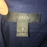 J Crew navy cotton lace up neck peasant S knee length dress Blue Photo 3