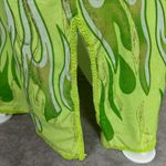 AL RAQIA Green Glitter Flames Gown Size XL Photo 4