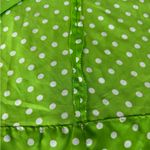 Vintage 1960s Handmade Lime Green White Polka Dot Column Maxi Dress and Scarf Photo 13