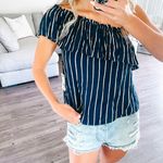 Billabong NWT Wonderland Striped One Sleeve Top Photo 9