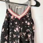 Jolt  Black and Pink Floral Tank Top Photo 1