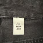 H&M  Denim Mini Skirt Black Raw Hem Distressed Womens 8 Fringe Streetwear Photo 4