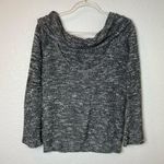 Melrose and Market Black Heathered Off The Shoulder Sweater w/ Back Opening Size M Photo 4