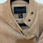 Adrienne Vittadini Tan Faux Suede Moto Jacket Photo 2