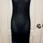 Black Halter Neck Maxi Dress Size M Photo 0