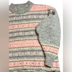Jeffrey Rogers 1980’s100% Wool Cozy Pink/Gray Snowflake Christmas sweater S M Pink Size M Photo 6