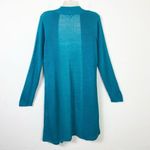 J. Jill Aqua Blue Open Knit Open Face Long Cardigan Sweater with Pockets Size M Size M Photo 1