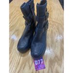 Cole Haan  Women's 7 B Black Leather Block Heel Side Zip Round Toe Buckle Bootie Photo 1