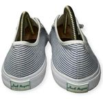 Jack Rogers  Women’s 7.5 Blue White Pinstripe Seersucker Carter Trainers Sneakers Photo 5