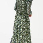 Scotch & Soda  Floral Print Lace Long Sleeves Midi Dress Green Medium M Photo 1