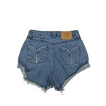 Somedays Lovin Some Days Lovin - Raw Hem Turn Up Denim Shorts with Cross Belt Loop Detail Photo 2