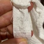 Lavender Field  White Waffle Knit Balloon Sleeve Top Sz L Photo 5