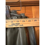 Aritzia Wilfred Free Faux Leather Wrap Mini Skirt M Olive Green Edgy Fall Style Photo 3