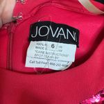 Jovani NEW  Hot Pink Sequin Heart Gemstone‎ Dress - Size 6 Photo 4