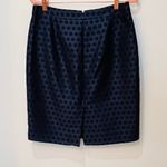 J.Crew  The Pencil Skirt Navy Blue Polka Dot sz 6 Photo 2