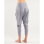 Lululemon Heathered Grey Indigo Happy Hatha Harem Athletica Crop Pants Size 6 Photo 1