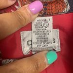 Chico's  Grey Black Deep Red Orange White Floral Jacket Blazer Size 2 Large 12 Photo 5