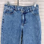 Acid Wash Jeans Foldover Waist and Bootcut Split Hem Photo 1
