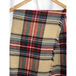 Tartan Plaid Scarf Wrap Fringe 52" x 55" Gold Red Green Preppy Cozy Soft Classic Photo 1