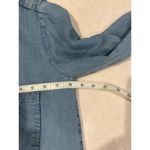 ZARA  WOMAN Premium Denim Collection Denim Military Blue Button Down, Size SMALL Photo 6
