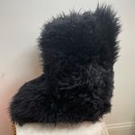 UGG  Australia Tall Black Fluff Mama Boots 7 Shaggy Momma Wool‎ Fluffy Rare Y2K Photo 2