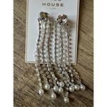 Hill House Pearl Chain Tassel Earrings Silver Photo 1