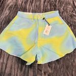 We Wore What Stylish Blue and Yellow Women's Shorts by  Size 26 Photo 0