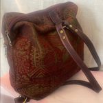Source Unknown Vintage Tapestry Backpack red and olive green colors Photo 1