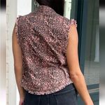 English Rose  Women's Pink & Black Animal Print Sleeveless Vest Size M/L NWOT Photo 1