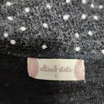 Altar'd State 29.  charcoal knobby polka dot black lace hem cardigan size large Photo 5