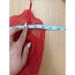 Free People  Selia Slip Racing Red V Neck Tiered Lace Straps Size Small 2465 Photo 7