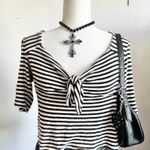 Striped Bell Sleeve Top, Y2K, Soft Grunge, Mall Goth, Retro, Tumblr‎ 2014, Small Photo 1