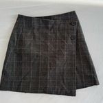 Aritzia Wilfred “Claudette Green Check" Wrap Plaid Skirt Size 2 Gray Photo 2