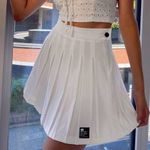 Bershka Pleated Mini Skirt In White Photo 0