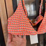 NEW Triangl Bikini Top Maia Gara textured scoop triangle neon adjustable Orange Size L Photo 4