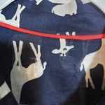 Talbots The Classic Casual Shirt Tossed Giraffes Blue Button Up Novelty Size M Photo 5