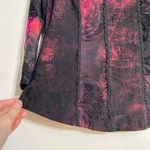 Sami & Jo Y2K red & white abstract paisley rose appliqué top whimsigoth fairy grunge dark Photo 1