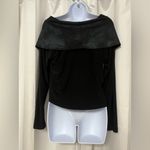 Sympli Women’s Black Long Sleeve Off Shoulder Blouse Size 8 Photo 1