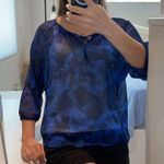 EXPRESS WOMEN SIZE XS Sheer royal BLUE blouse perfect for a night out or work Photo 6