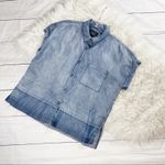 Rails  Courtney Dark Wash Tencel‎ Fabric  Released Hem Top Size Small Photo 4