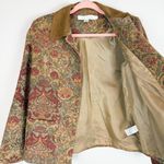 Vintage Napa Valley Tapestry Artsy Floral Blazer Boho Jacket Size Small Brown Photo 11