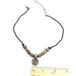 Handmade  Bohemian Style Wood & Metal Beaded Necklace With Adjustable Chain A464 Photo 2