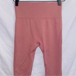 Amazon Branded Pink High Waisted Ribbed Ankle Length Athletic Leggings size XS Photo 1