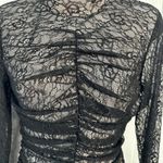 Avec Les Filles  RUCHED LACE CUTOUT BACK MINIDRESS IN BLACK Size Small NWT Photo 8