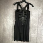 Grass Collection  | Black Fitted Bodycon Strappy Mini Dress | Size 5 Photo 4