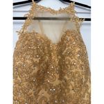 Amazon Gold Lace‎ Applique Cocktail Dress Party Prom Homecoming Women's Photo 1